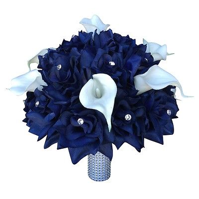 blue artificial flowers