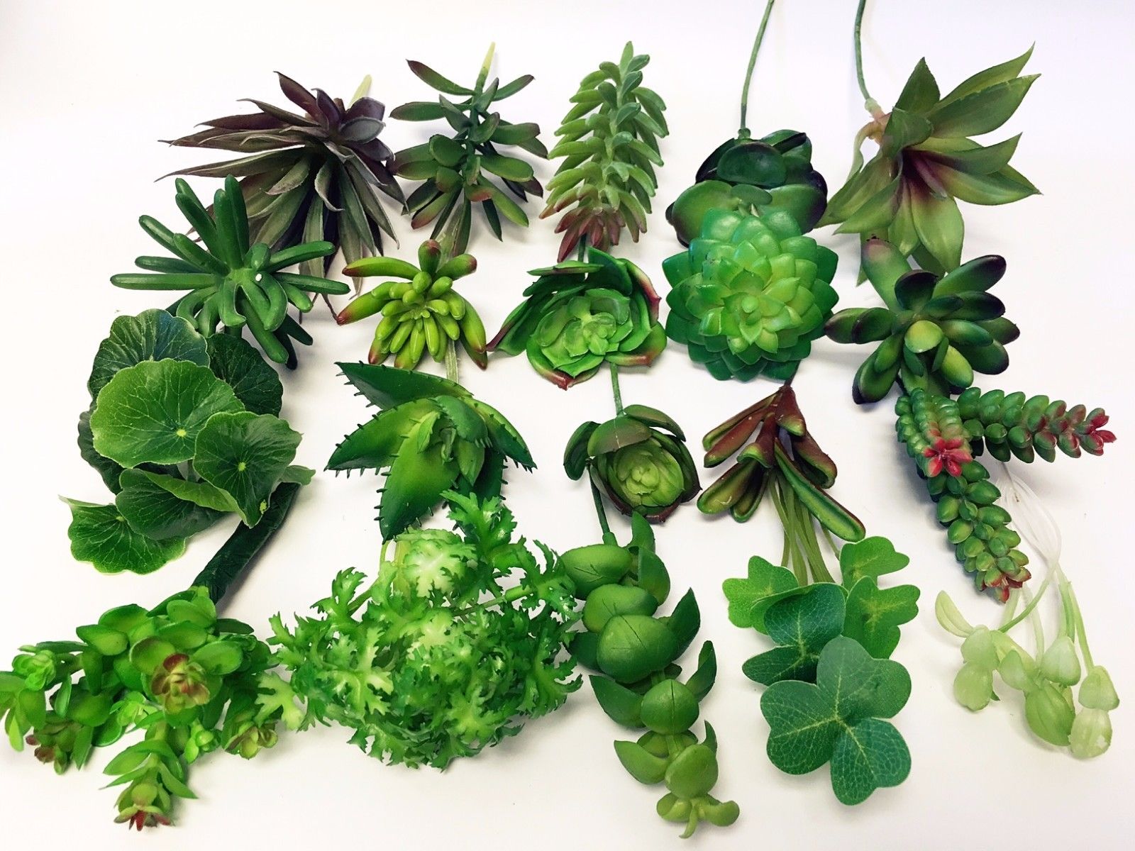 Set of 20 Premium Quality Assorted Artificial Succulent stems natural lifelike eBay