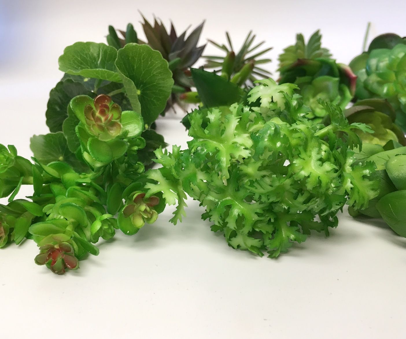 Set of 20 Premium Quality Assorted Artificial Succulent stems natural