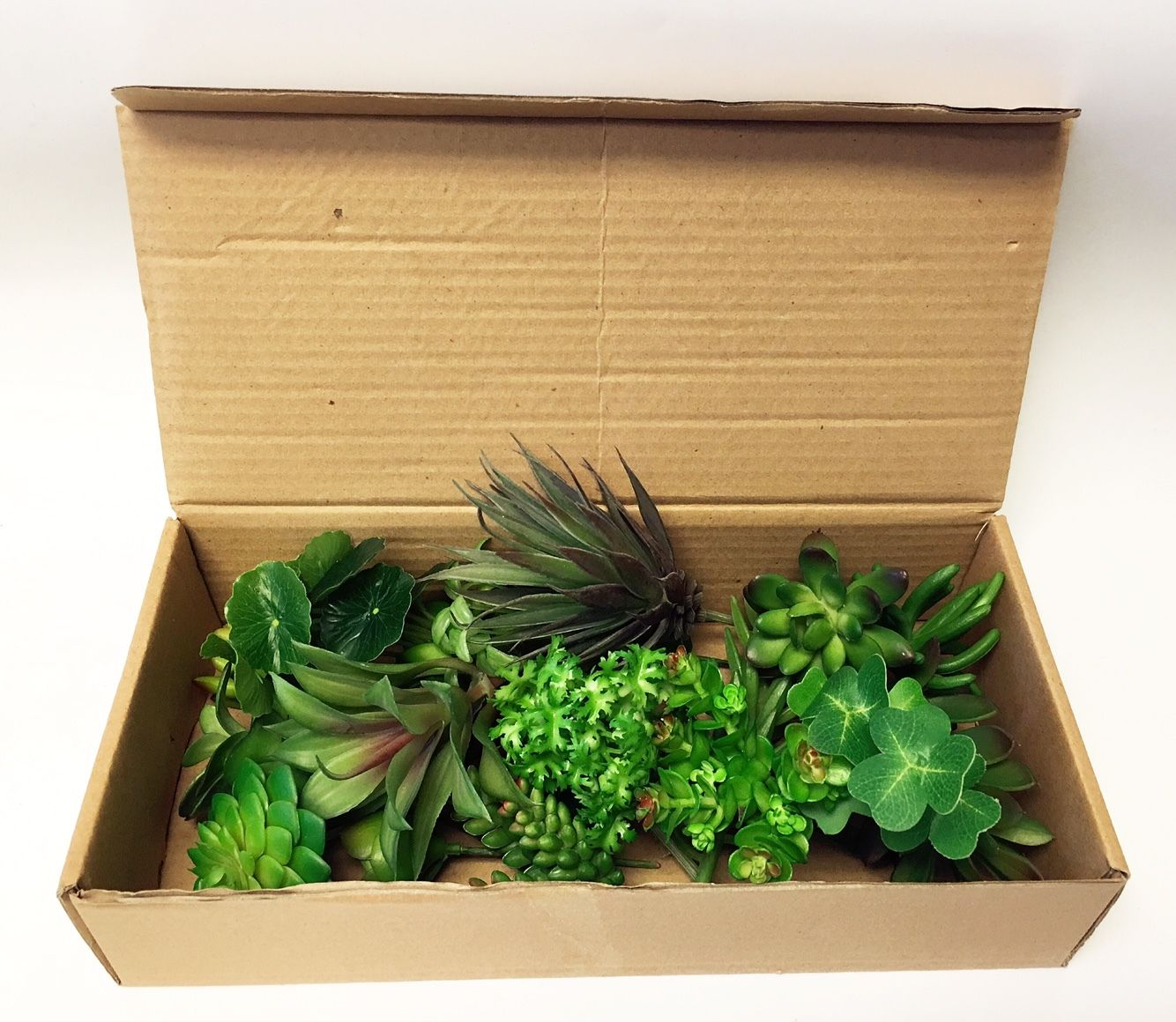 Set of 20 Premium Quality Assorted Artificial Succulent stems natural